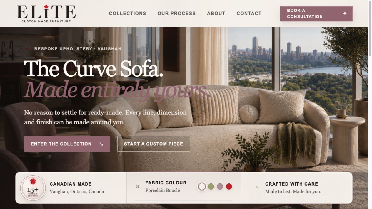 Elite simplified website direction