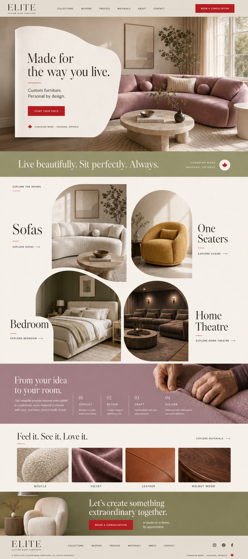 Sculptural gallery Elite website concept